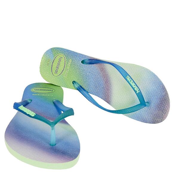 NEW Havaianas 11 12 41 42 Slim Metallic Rainbow Flip Flops Sandal Rubber Thong - Picture 10 of 12